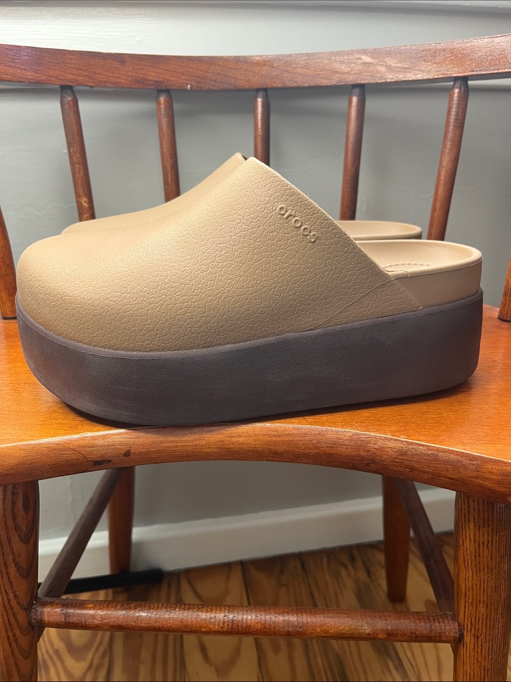 Crocs Dylan Platform Clog Sepia Brown Women’s Size 9 Chunky Slip On Sandals EUC - Picture 2 of 11